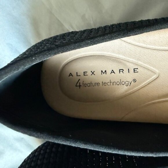 WOMEN’S SHOES, BLACK WOVEN LOAFERS, ALEX MARIE, BECKETT , SIZE 8.5 M, NEW - Picture 10 of 10